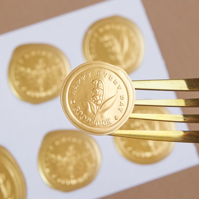 luxury customized logo rose gold stickers labels self-adhesive sticker printing logo packing labels vinyl sticker sheet