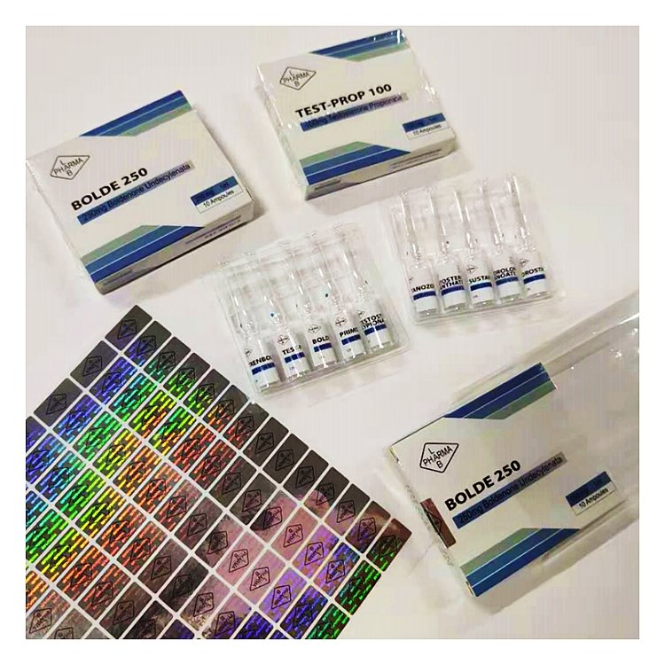 Custom Printing Pharma Lab 1ml Ampoule 5 Glass bottle Plastic Tray Packaging Box Label Set with Shrink Wrap Film Seal Sticker