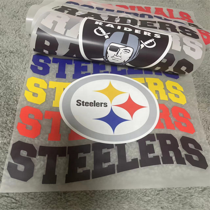 High quality Custom durable Dtf Heat Transfer Stickers Dtf Heat Transfer Label nfl ready To Press Heat Transfer Designs