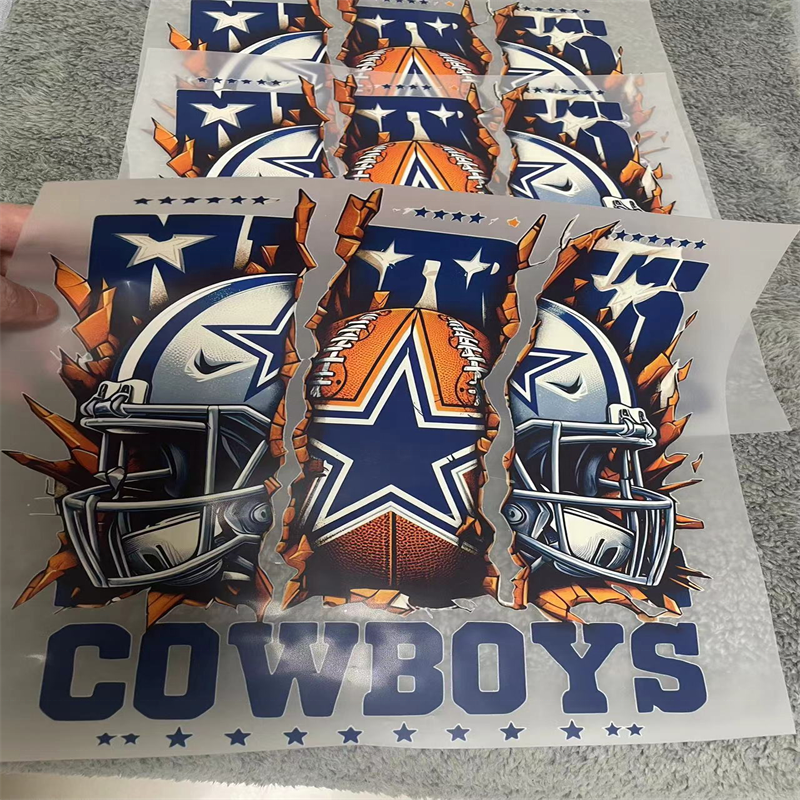 High quality Custom durable Dtf Heat Transfer Stickers Dtf Heat Transfer Label nfl ready To Press Heat Transfer Designs