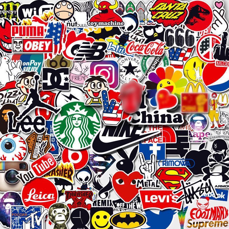 101Pcs Random Stickers Pack Adults Teens Kids Waterproof Sticker Decals for Skateboard Helmet Laptop Bicycle Bomb Stickers