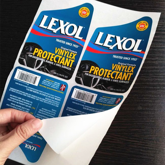 Engine oil bottle packaging labels self adhesive printed stickers waterproof vinyl paper custom sticky labels