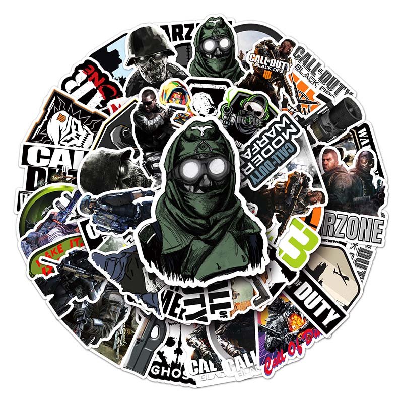 50pcs Factory Direct Sales Decorative Laptop Skateboard Luggage Car Stickers Game Call Of Duty Sticker