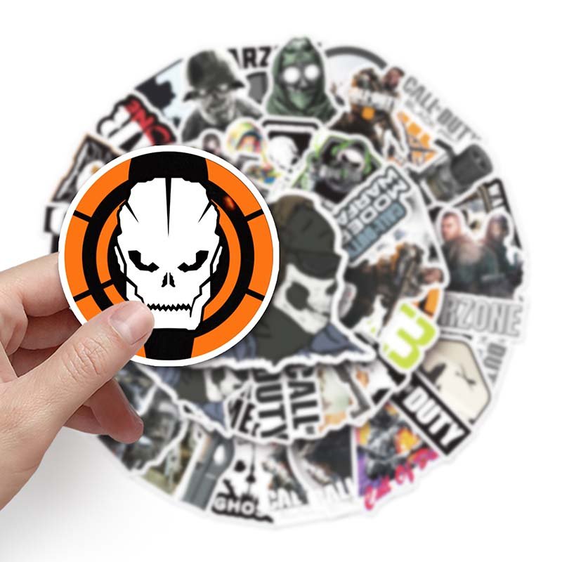 50pcs Factory Direct Sales Decorative Laptop Skateboard Luggage Car Stickers Game Call Of Duty Sticker
