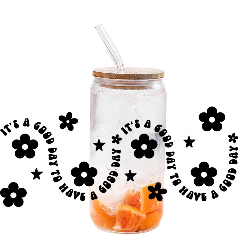 Custom printing popular 20 oz cold cup transfer label ready to peel stickers uv dtf cup wraps transfers sticker for cups