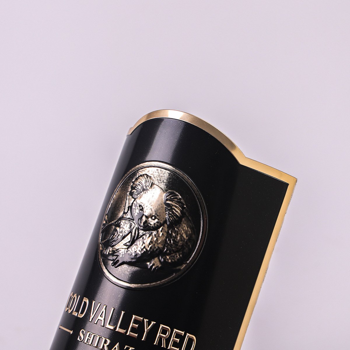Custom Aluminum Bottle Metal Sticker Adhesive Engraved Metal Labels Gold Foil Embossed Sticker Champagne Wine Label