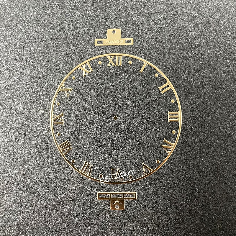 Self Adhesive Vinyl Customized Printing Clear Gold Foil Water Proof Plastic Stickers Transparent Logo Label for watch meter dial