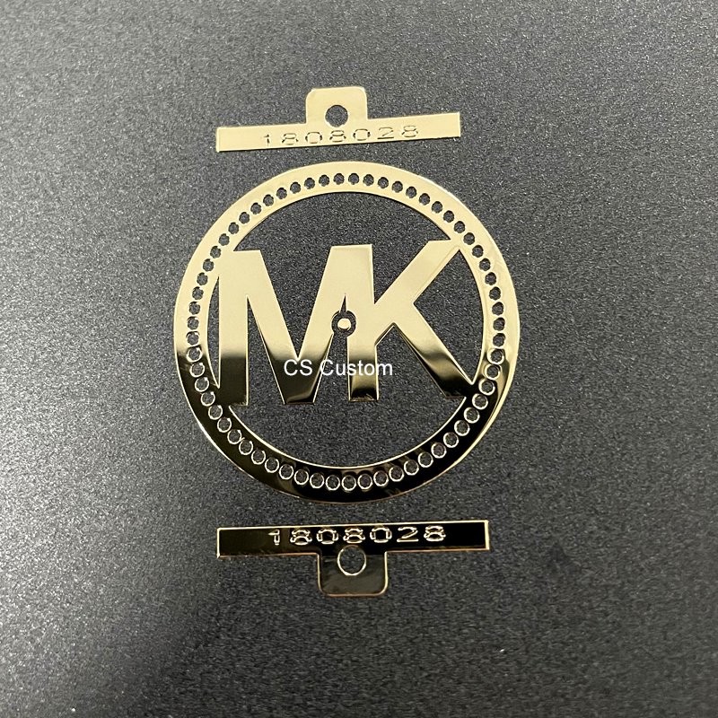 Self Adhesive Vinyl Customized Printing Clear Gold Foil Water Proof Plastic Stickers Transparent Logo Label for watch meter dial