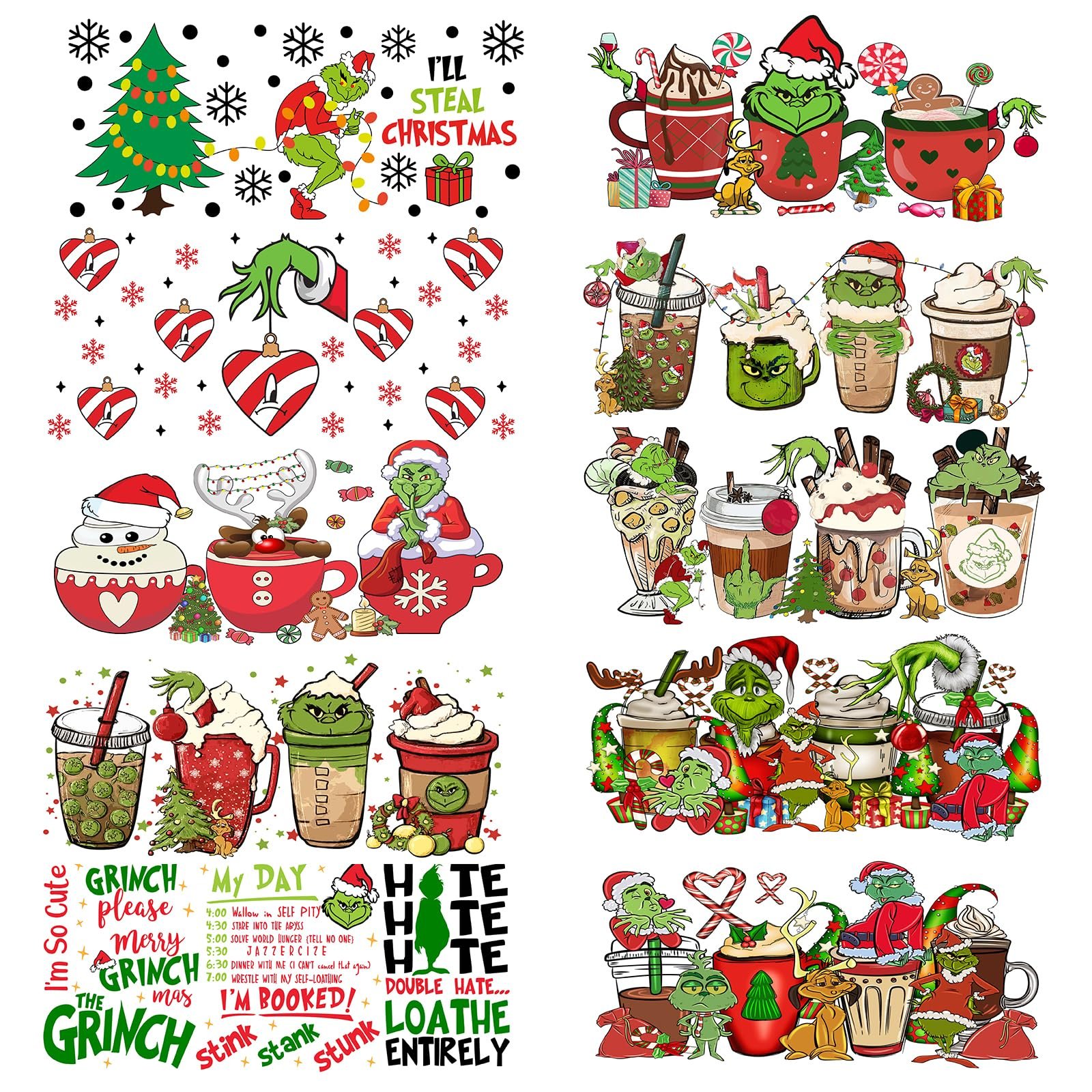 Custom UV DTF Transfer Sticker Wraps Waterproof PET Adhesive Sticker UV dtf cup wrap for 16OZ Libbey Glass Cups