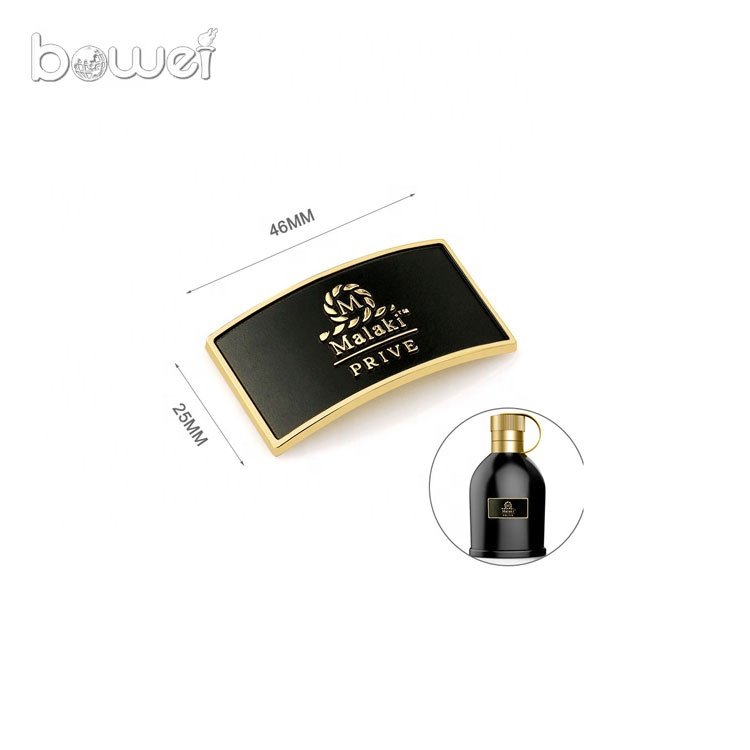 Bottle Label Perfume Embossed Aluminum 3d Metal Waterproof OEM Custom Stickers Offset Printing Adhesive Sticker Metal Color