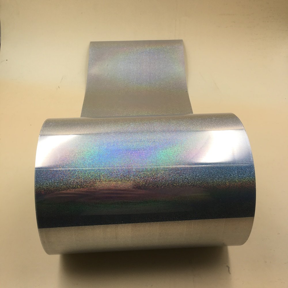 Plain mirrored polyester self adhesive 3d authentic hologram sticker pet film rolls sheets