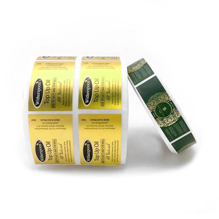 Custom Logo Printing Cosmetic Logo Self-adhesive Sticker Waterproof Vinyl Roll Bottle Package Label Custom Sticker Glossy Finish