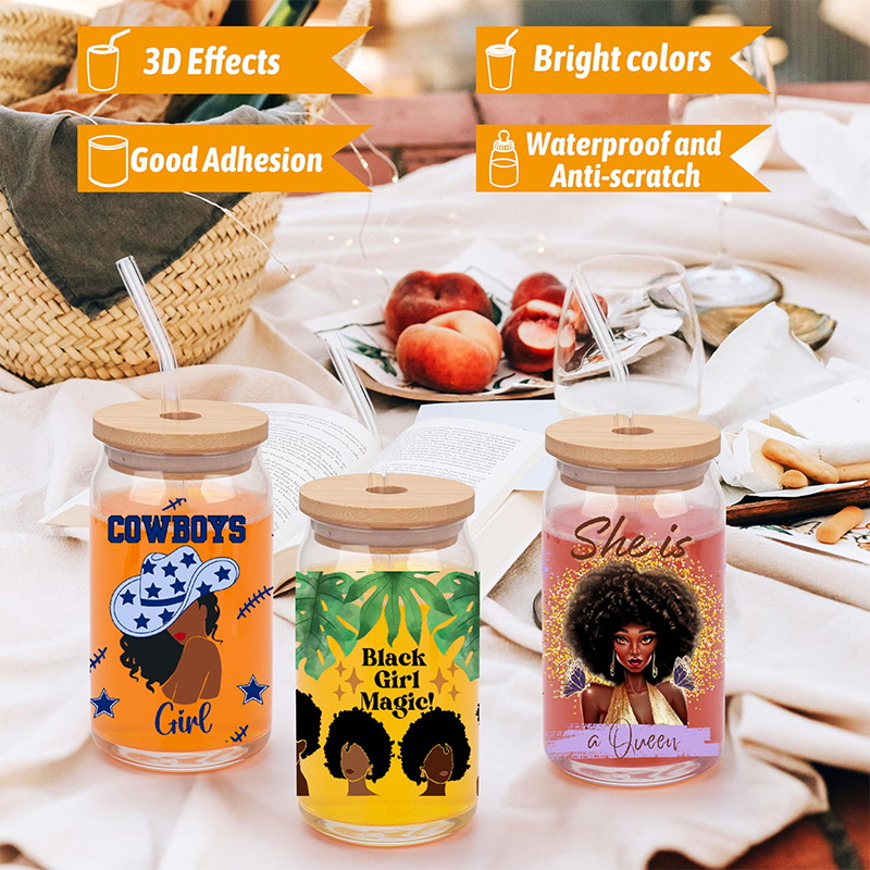 Uv Dtf Cup Wraps Sticker Wholesale High Quality 16 Oz Uv Dtf Cup Wraps Transfers Cup Wrap Transfers Sticker Wholesale Ready