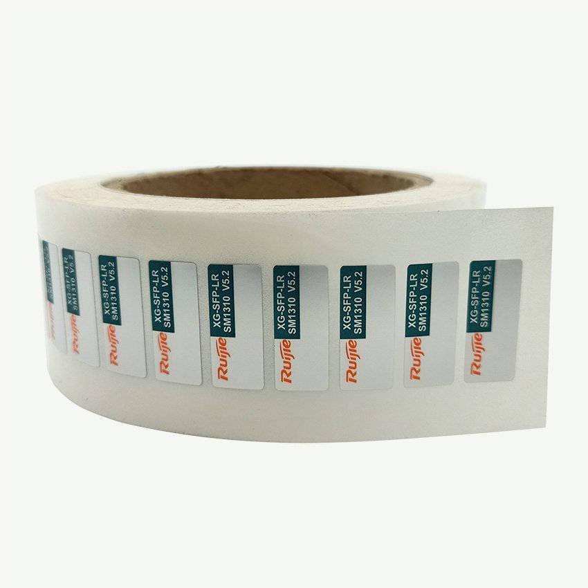 Wholesale Custom Pearly Battery Film Electrical Nameplate Barcode Trademark PET Waterproof Adhesive Sticker Label Roll