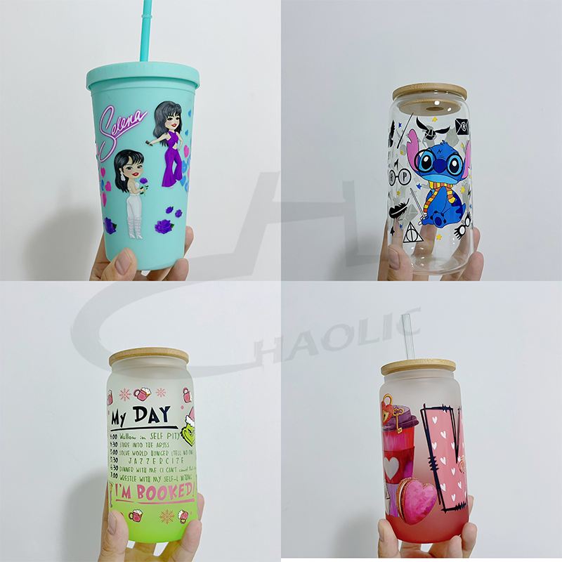 Popular Design Sticker Small Business UV DTF Cup Wraps Starter Kit UV DTF Cup Wraps Transfers Sticker Mug Glass Cup