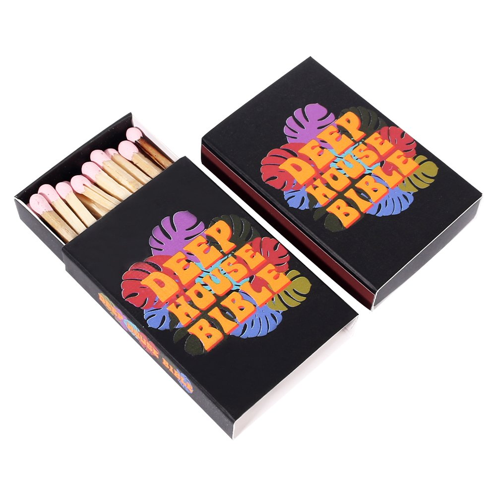 Printing Paper Custom 50 Stickers Matches Packaging Matchbox 50pcs Match Stick Package Matchstick 50 Pieces Per Matchbox