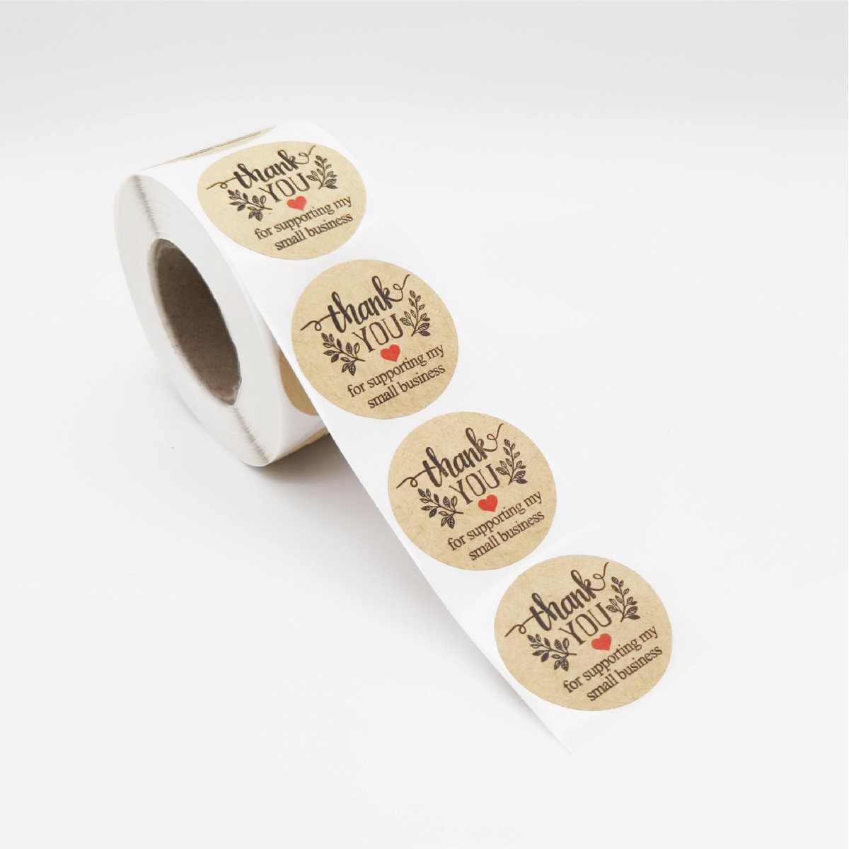 Custom Logo Label Sticker Print Adhesive Waterproof Vinyl Paper Round Thank You Stickers Roll Packaging Labels Custom Stickers