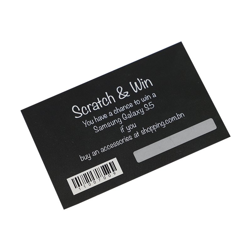 Wholesale High Quality Printing Discount Scratch Loyalty Gift Lottery Sticker Card