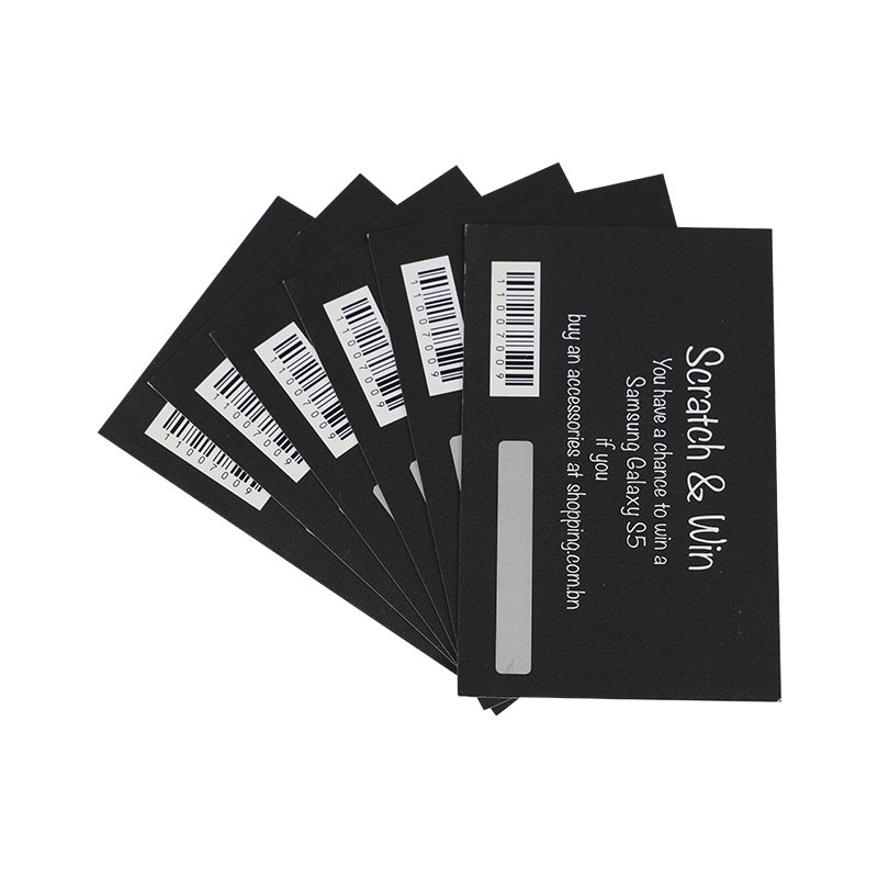 Wholesale High Quality Printing Discount Scratch Loyalty Gift Lottery Sticker Card