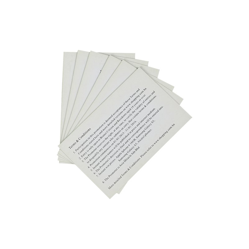 Wholesale High Quality Printing Discount Scratch Loyalty Gift Lottery Sticker Card