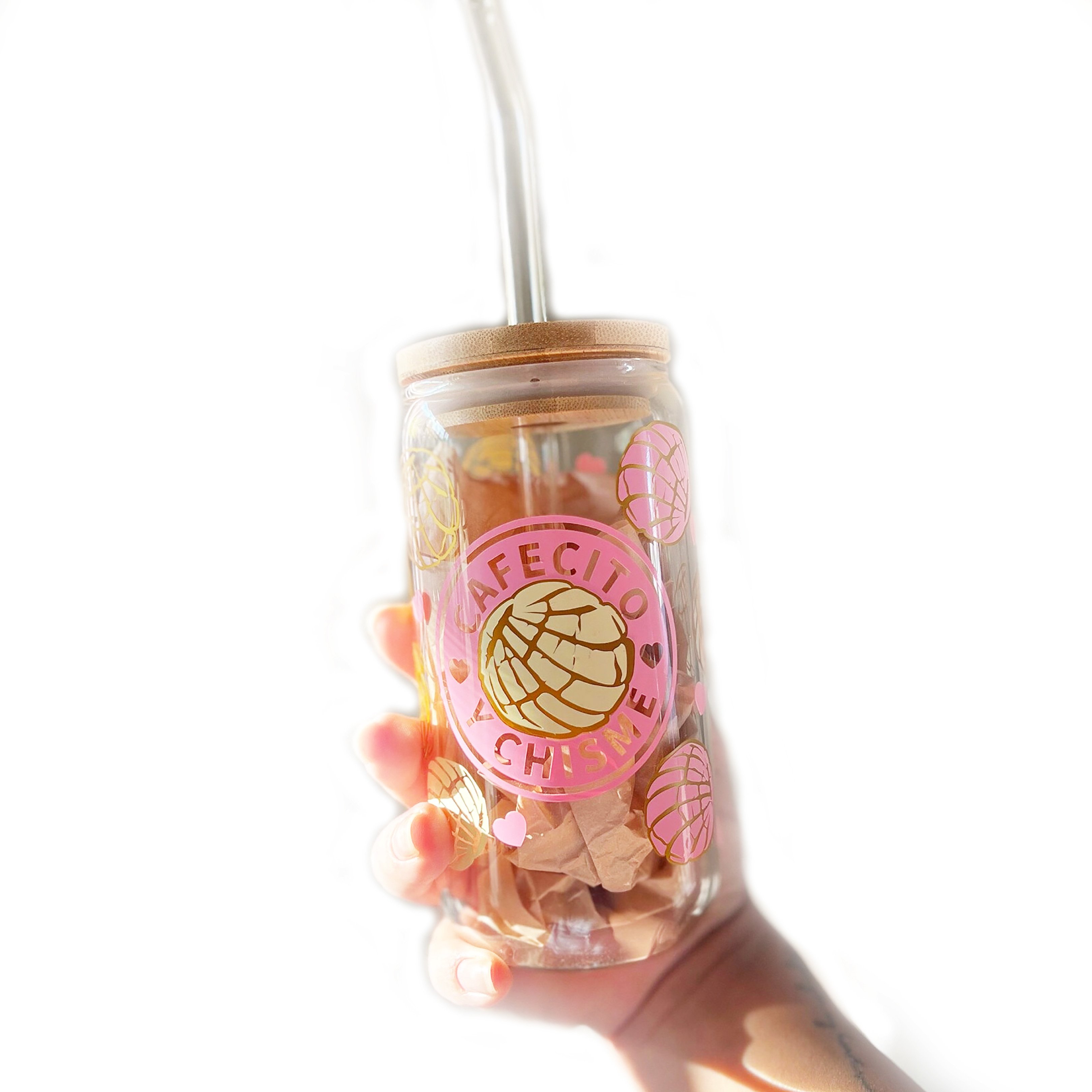 Coquette Bookish Ghost 16 oz Glass Can Wrap stickers waterproof 3d effect uv dtf transfers uvdtf decals uv dtf cup wraps
