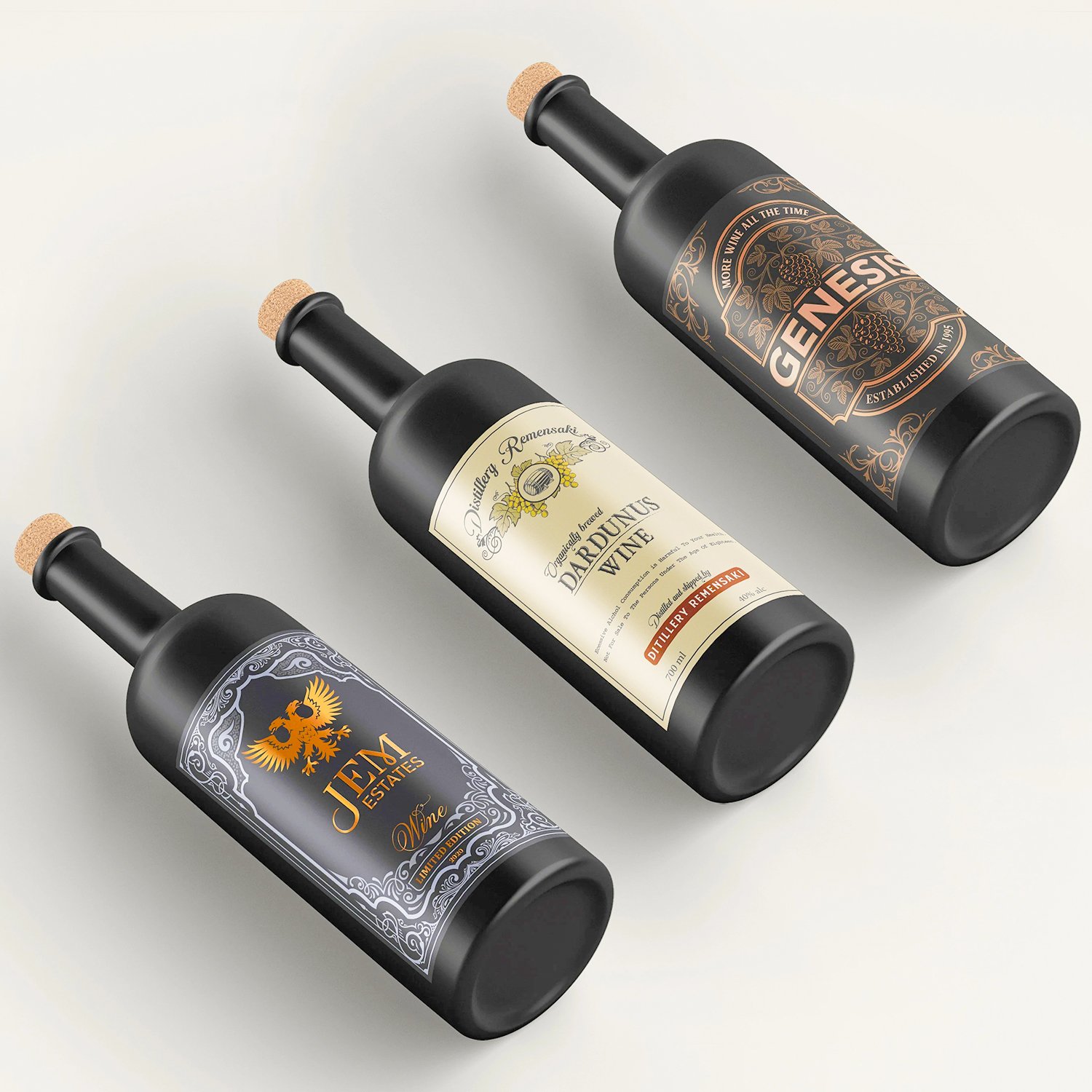 Gold Foil Embossed Textured Paper Wine Label Sticker Custom Printing Personalized Wine Label Etiquette De Vin
