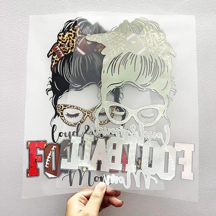 Wholesale custom logo plastisol heat transfer vinyl heat press sticker dtf transfers designs ready to press for t shirts