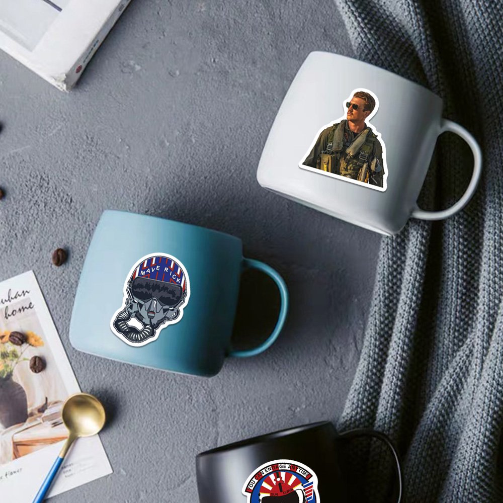 50pcs Top Gun Maverick Movie Cartoon Stickers Diy Skateboard Laptop Phone Case Helmet Car Waterproof Toys Cool Die Cut Sticker