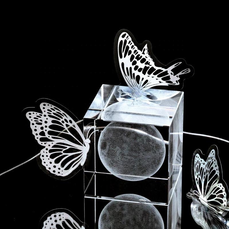 3D Paper Butterflies Wallpaper Gold Silver Rose Gold Creative Butterfly Sticker For Living Room Self Adhesive Wall Decal