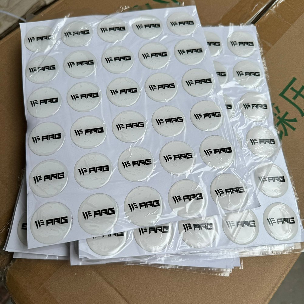 Custom make 3d resin dome epoxy sticker with adhesive epoxy circular sticker