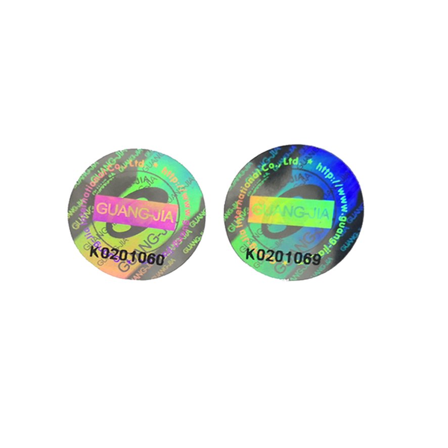 Black running numbers custom design micro text 3D laser sticker hologram