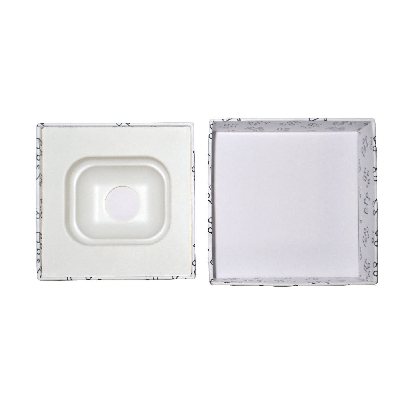 Custom Logo White Empty Gift Carton Paper Packaging 2 Pieces Rigid Box Lid and Base Boxes