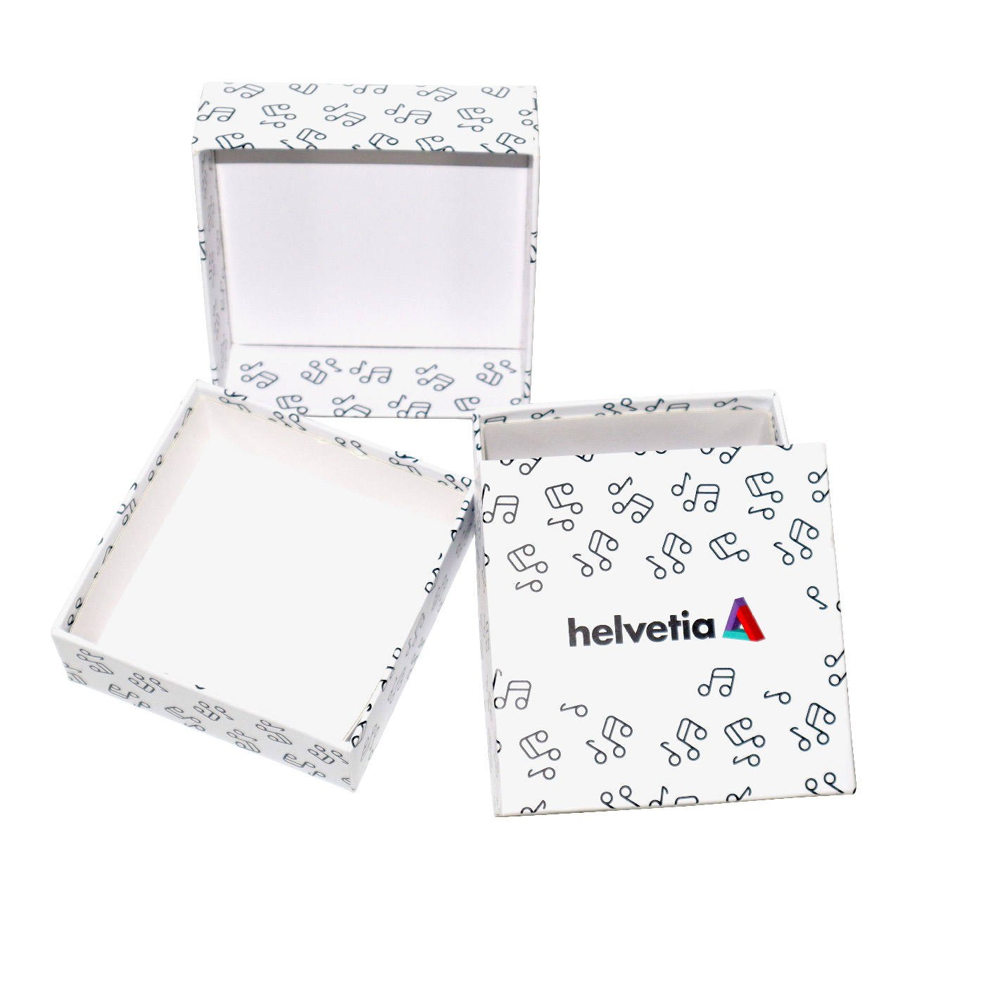 Custom Logo White Empty Gift Carton Paper Packaging 2 Pieces Rigid Box Lid and Base Boxes