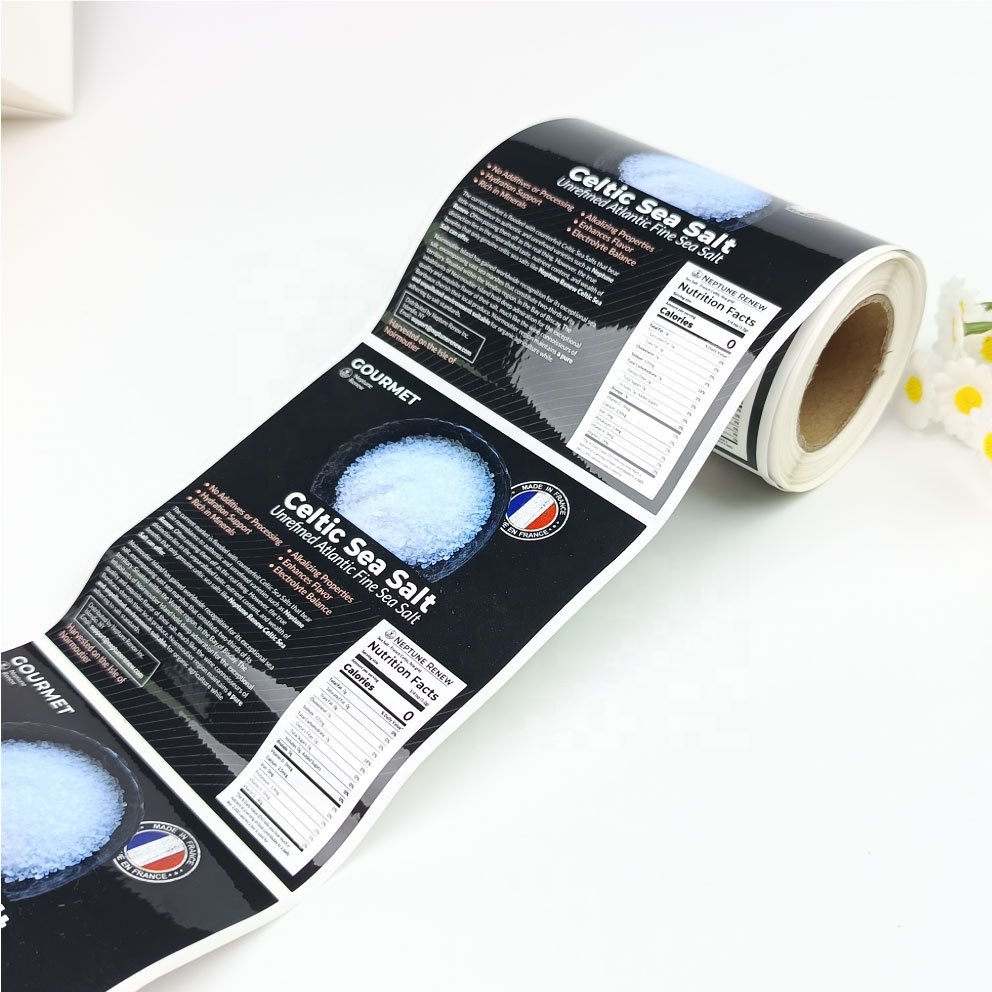 Factory custom waterproof food packaging circular stickers custom brand logo round stickers