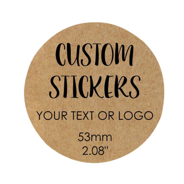 Hot sell thank you packing label rolls customized craft paper die cut sticker