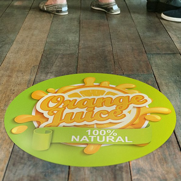 6ft Floor Sign Sticker 12" Custom Die Cut Vinyl Waterproof Vinyl Sticker Distance Safety Sign Sticker
