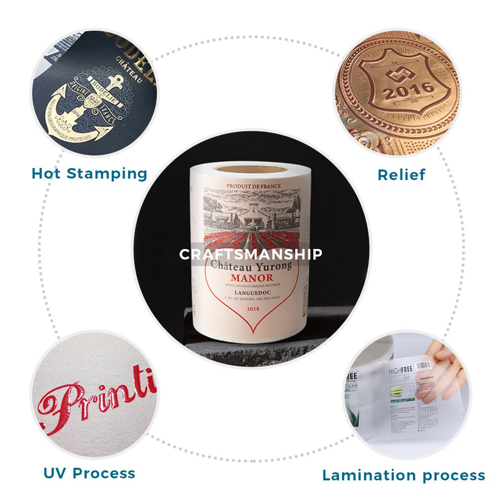 Custom White Poly Waterproof Bottle Label Sticker Roll Adhesive Logo Design Pesticide Pill Industrial Print Manufactured Custom