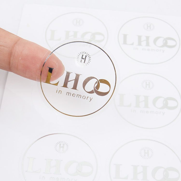 Custom Clear Transparent Logo Plastic Vinyl Label Printing roll barcode paper Stickers