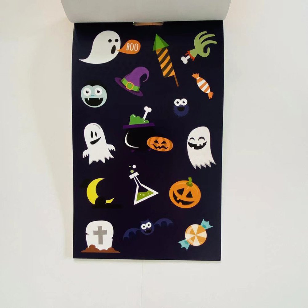Cartoon Printing Self Adhesive Halloween Scrapbook Oem Aroma Sticker Lasting Fragrance Scratch And Sniff Sticker