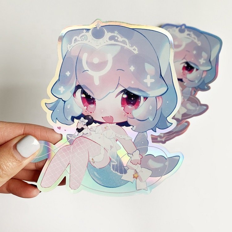 Custom Printing Holographic Die Cut Sticker Brand Logo Vinyl Label Laser Hologram Stickers
