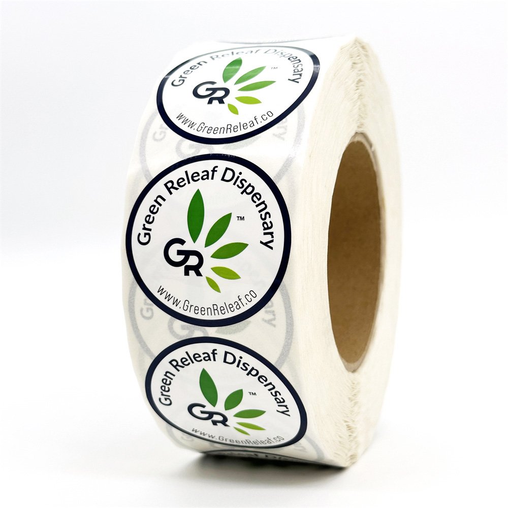 Hot Seller Custom Private Brand Logo Pvc Sticker Labels Waterproof Sticker Roll Maker