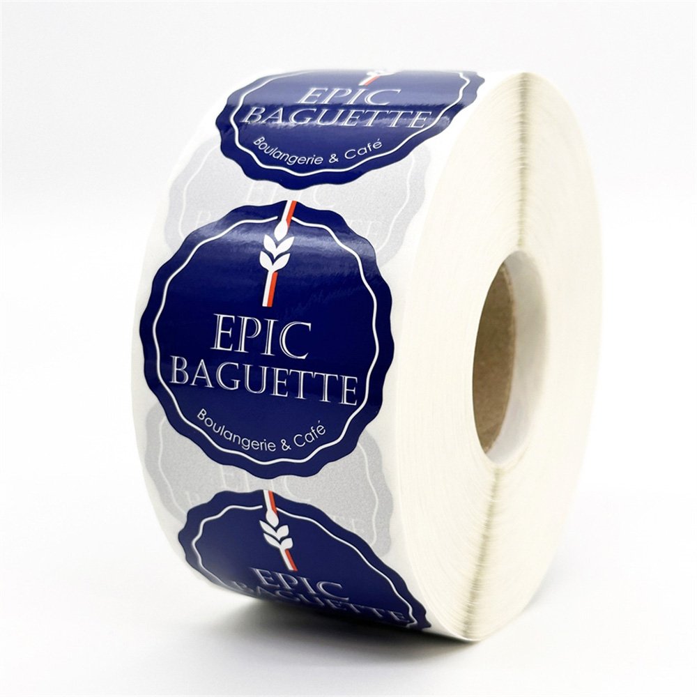 Hot Seller Custom Private Brand Logo Pvc Sticker Labels Waterproof Sticker Roll Maker