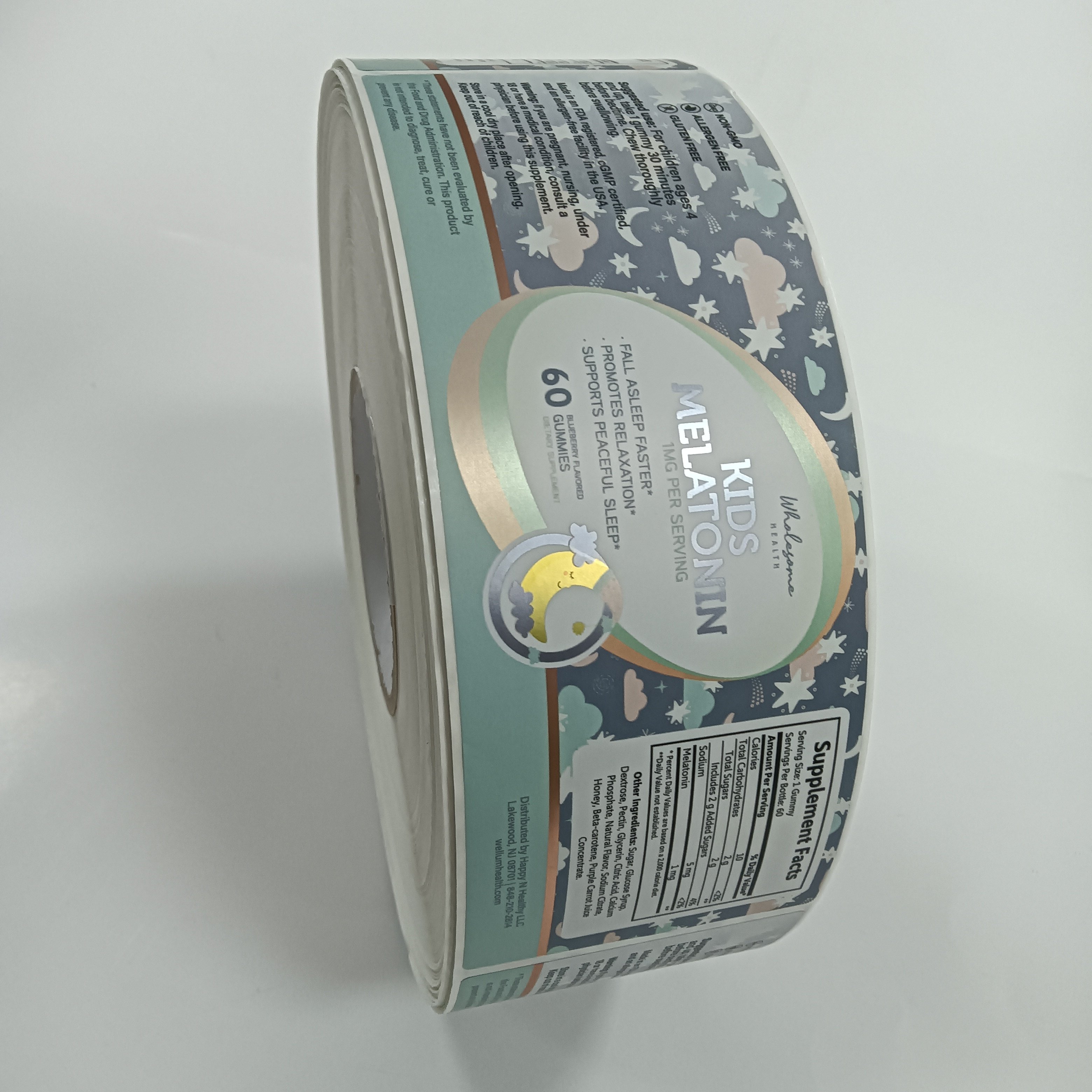 Bottle sticker shiny logo custom label sticker private roll label adhesive vinyl stickers silver labels printer