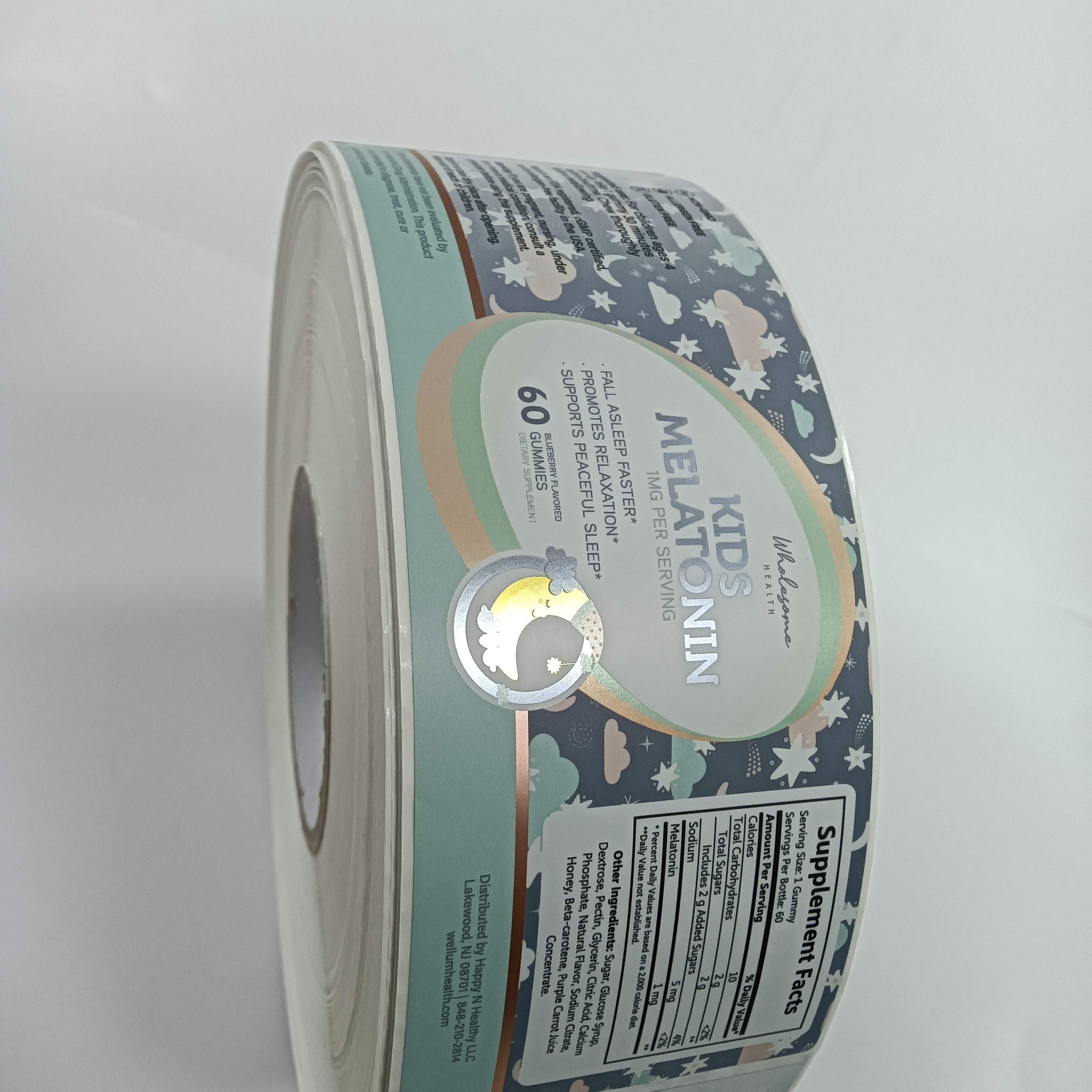 Bottle sticker shiny logo custom label sticker private roll label adhesive vinyl stickers silver labels printer