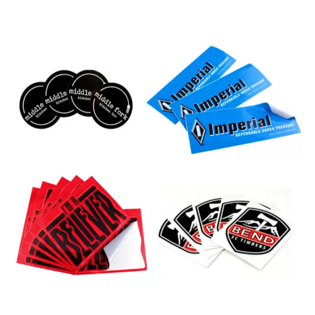 Customized vinyl waterproof stickers die cut strong adhesive labels hot selling self-adhesive labels stickers