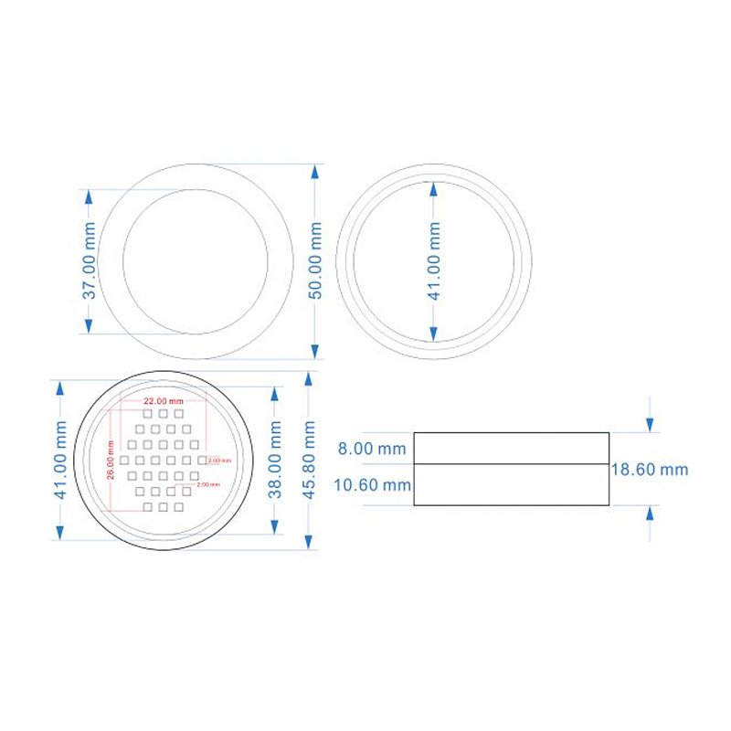 1.5g AS clear rimmed window plastic round mini loose powder jar with pull tab seal sticker sifter