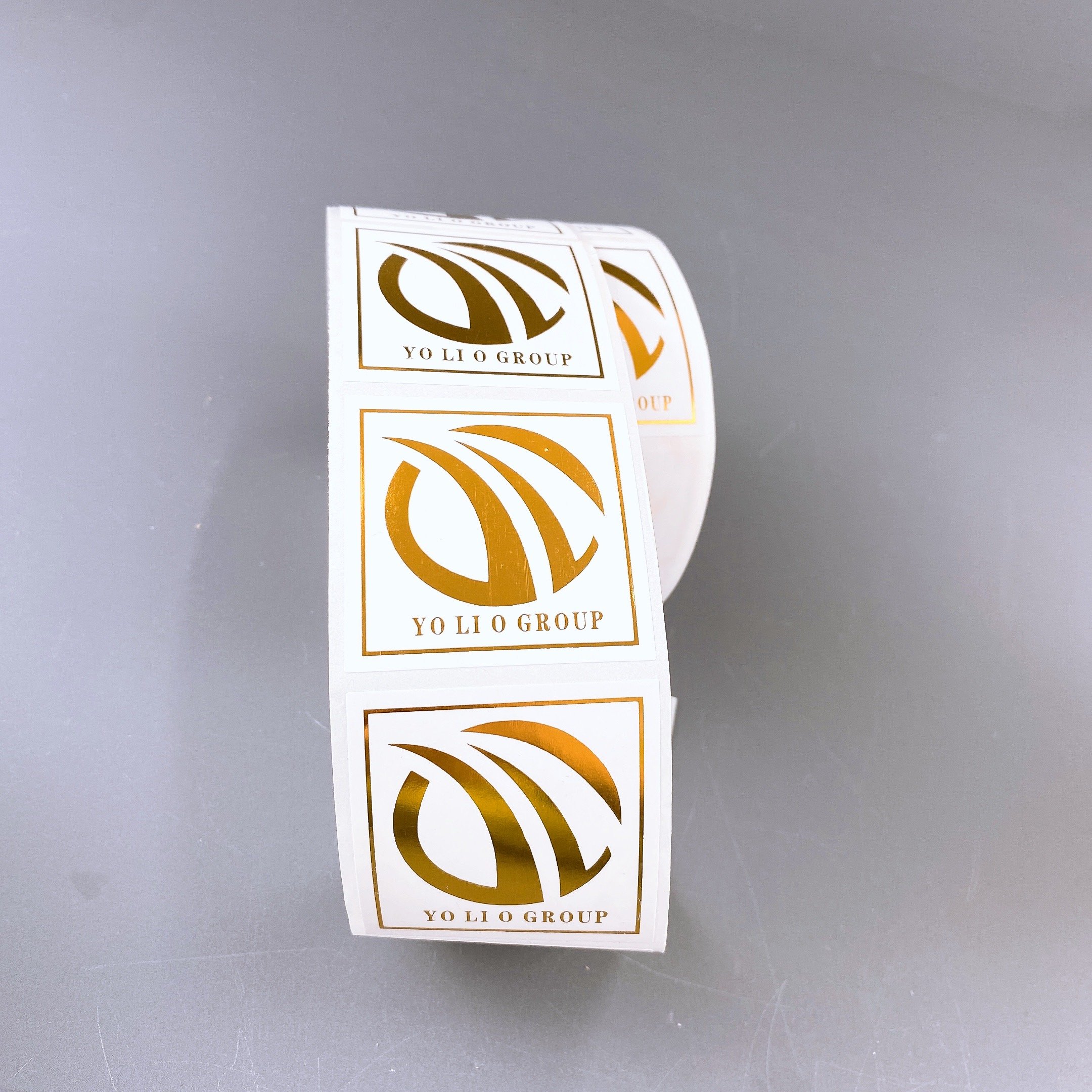 hot stamping sticker roll transparent gold foil sticker sheets Custom stickers logo waterproof gold foil label printing clear