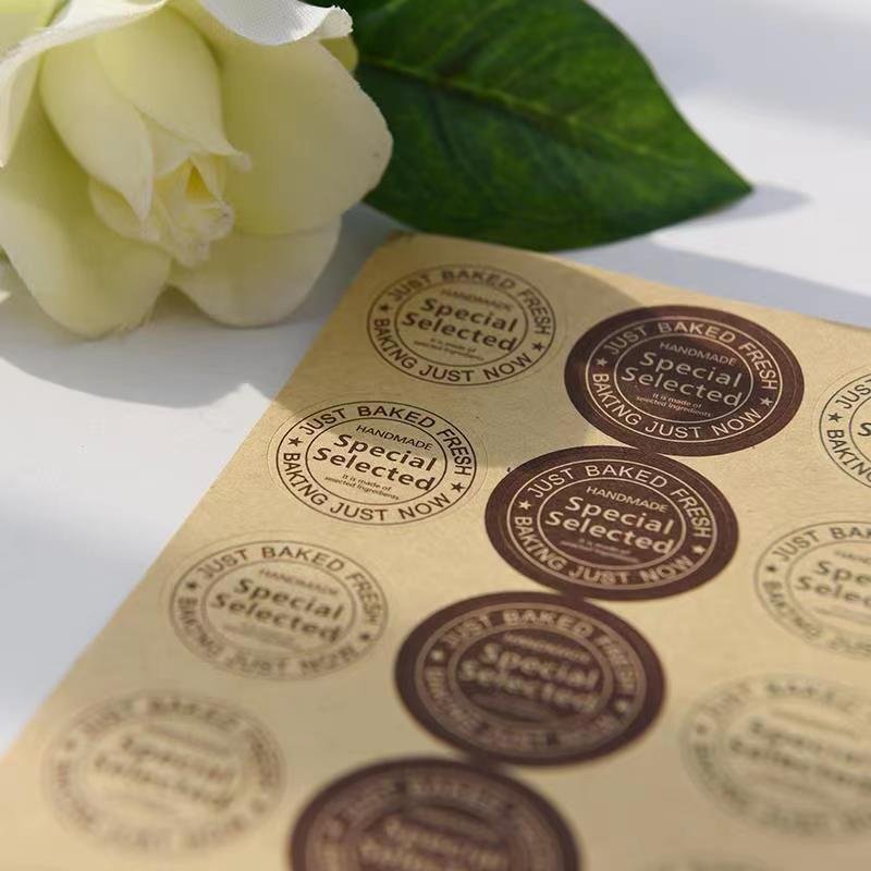 Brand Label Product Sticker Printing Custom Adhesive Brand Logo Round Label Rolls