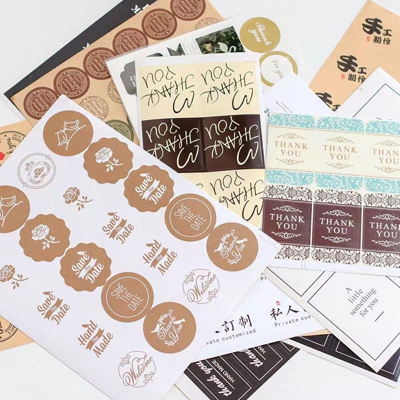 Brand Label Product Sticker Printing Custom Adhesive Brand Logo Round Label Rolls