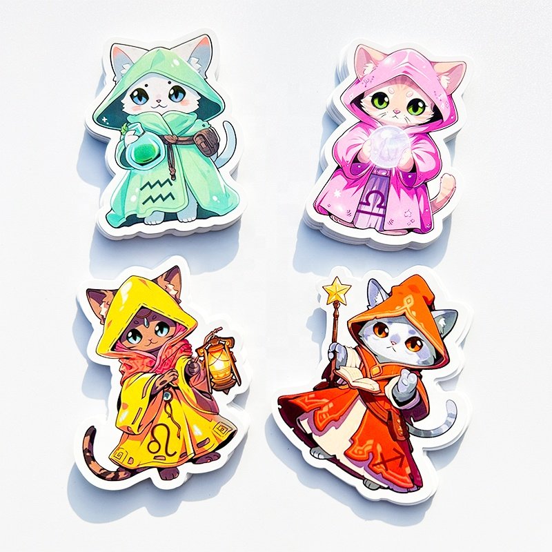 Hot Sale UV Coated Waterproof Vinyl Laptop Skateboard Cup Stickers Die Cut Cartoon Anime Kawaii Custom Stickers For Decoration